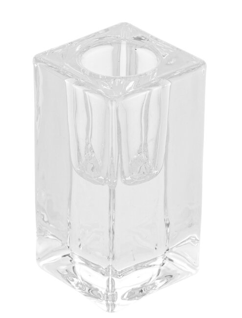 Kerzenhalter ECKIG aus Glas H 8cm