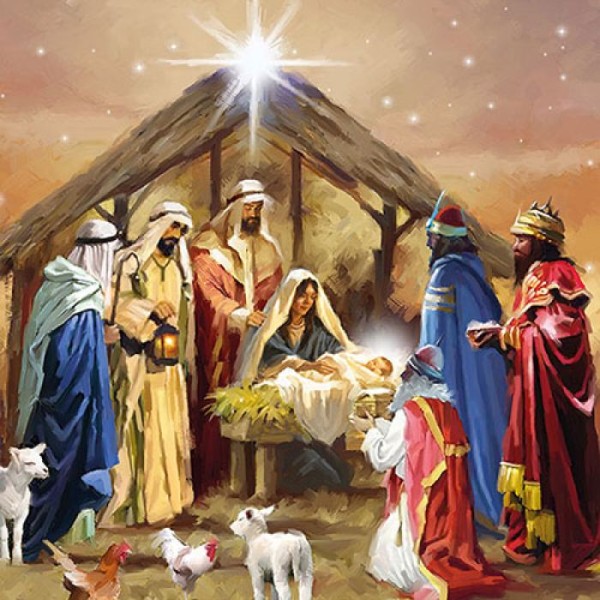 Servietten Krippe Jesu Geburt 20 Stk.