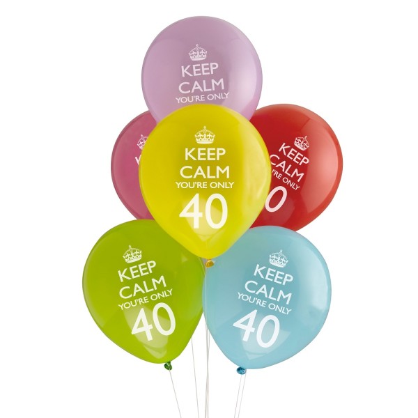 Luftballons 40. Geburtstag KEEP CALM