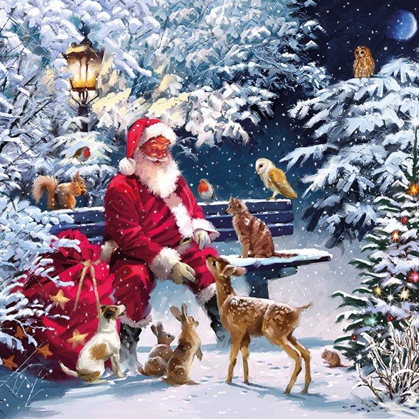 Servietten Weihnachtsmann Santa Claus