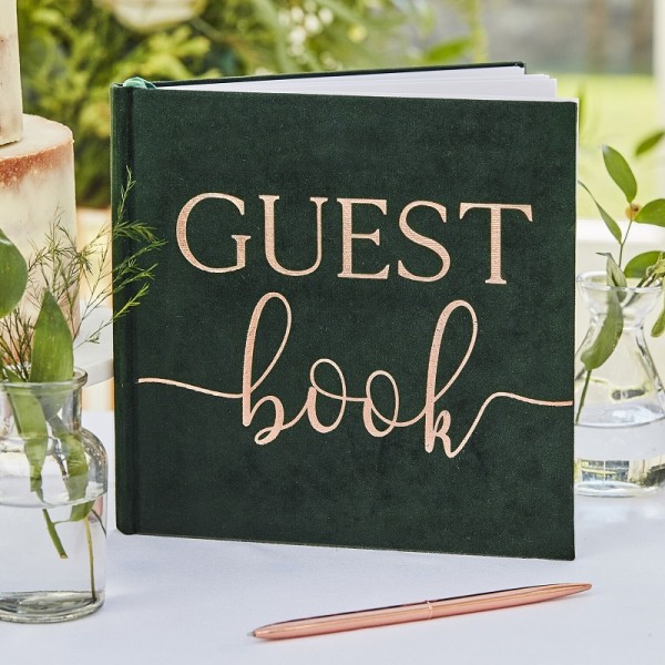 Hochzeitsgästebuch GUESTBOOK grün