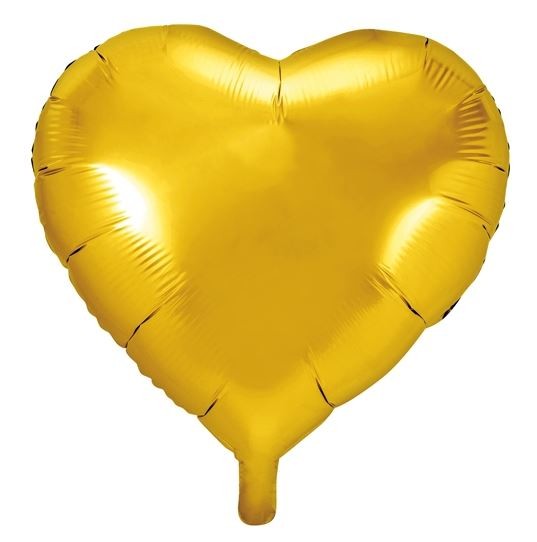 Folienballon Herz gold 45 cm