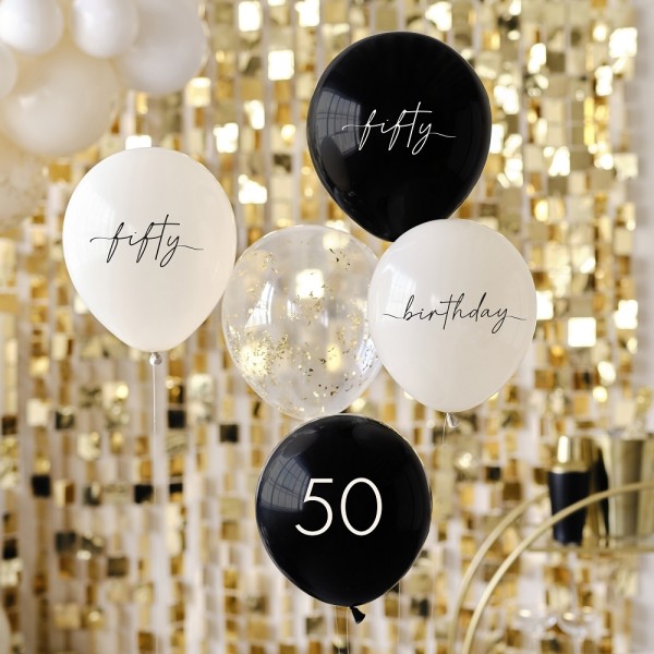Luftballon-Set 50. Geburtstag 5 Stück