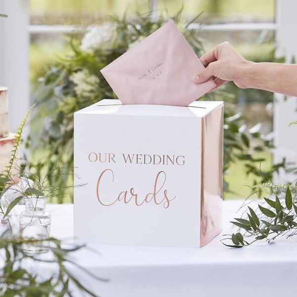 Geldbox "Our Wedding Cards" roségold