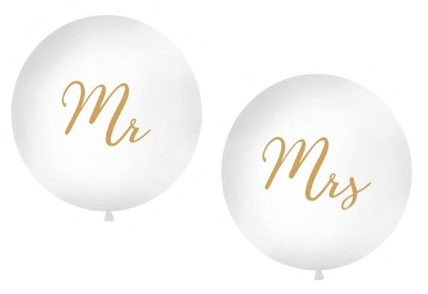 Riesenluftballons MR & MRS gold