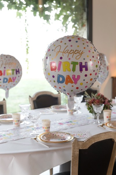 XXL Folienballon Happy Birthday Ø 45cm