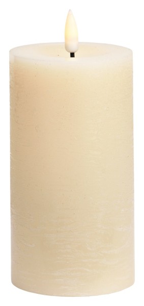 LED Kerze creme mit Timer durch Fernbedienung 6,8x12,5cm