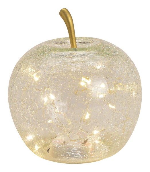 LED Deko Apfel transparent 17cm