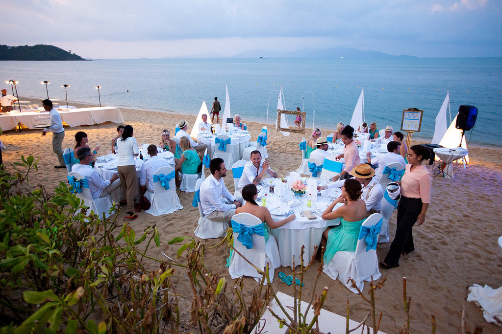 Heiraten auf Koh Samui - Hochzeitsdinner am Strand