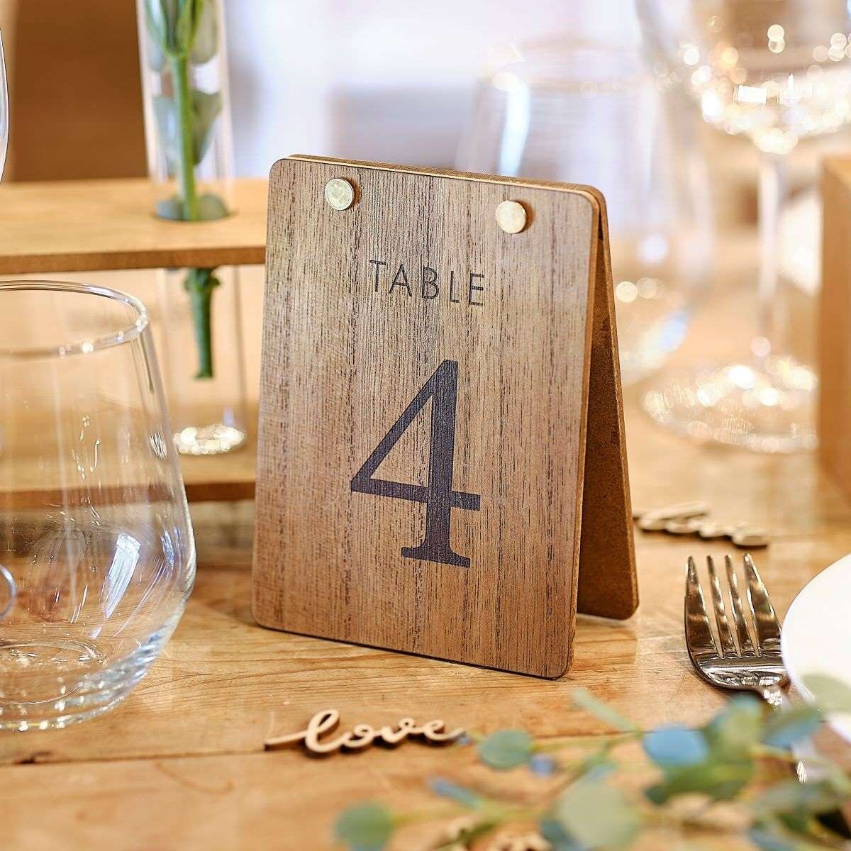 Tischnummern Hochzeit
