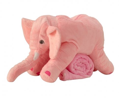 Kuscheldecke Elefant rosa