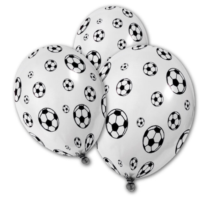 Fussball Luftballons 5 Stk.