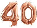 Zahlenballon 40 Ros&eacute;gold 86cm