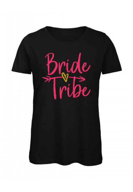JGA T-Shirt BRIDE TRIBE pink-gold  Schwarz S (Small)