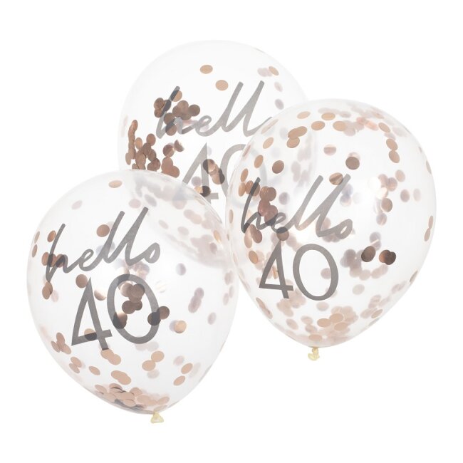 Konfetti Ballons Geburtstag hello 40