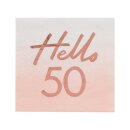 Servietten Geburtstag Hello 50 rosegold
