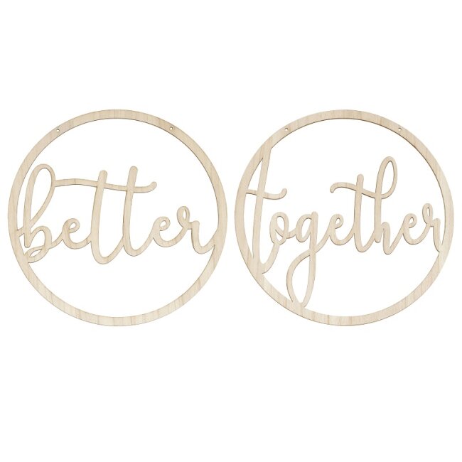 Holz Stuhlschilder &quot;better together&quot;