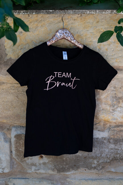 JGA T-Shirt TEAM BRAUT rosegold  Schwarz S (Small)