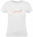 JGA T-Shirt BRAUT rosegold  Weiß M (Medium)