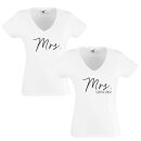 Partner T-Shirts Mrs. &amp; Mrs. mit Namen