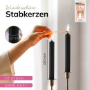 Stabkerzen schwarz 10 St&uuml;ck