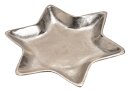 Dekoteller Stern Aluminium silber &Oslash; 26cm