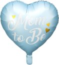 Folienballon Mom to be blau 35cm