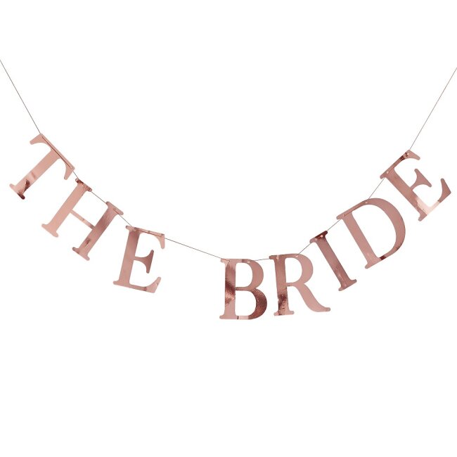 JGA Foto-Girlande THE BRIDE rosegold