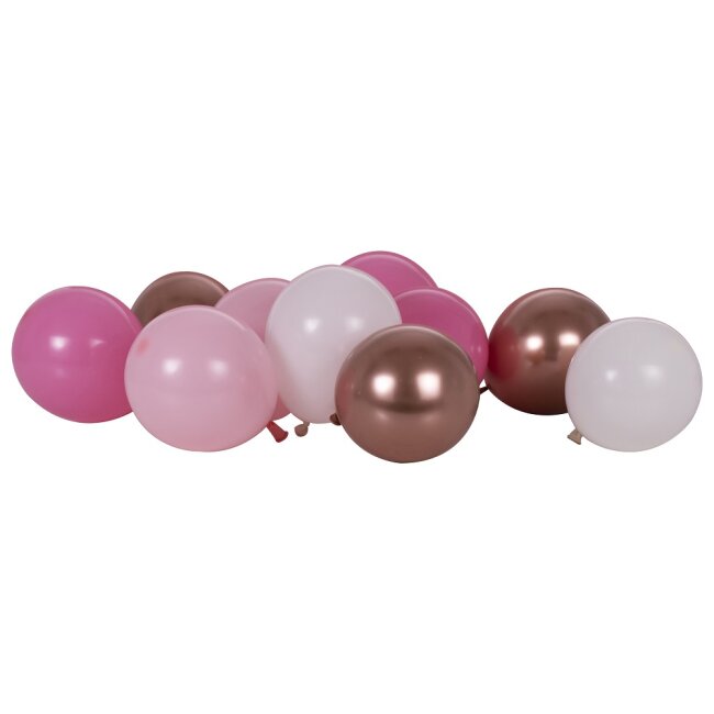 Luftballons rosa pink ros&eacute;gold &amp; wei&szlig; &Oslash; 12,5cm 40 Stk.