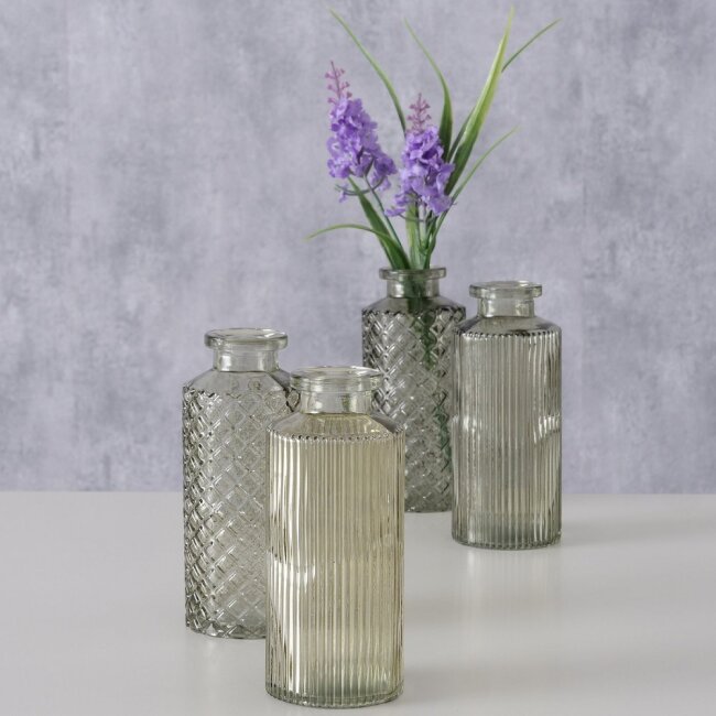 4-tlg. Set Vase gr&uuml;n H14cm &Oslash; 6cm