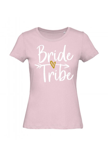 JGA T-Shirt BRIDE TRIBE wei&szlig;-gold