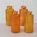 4-tlg. Set Vase orange H14cm &Oslash; 6cm