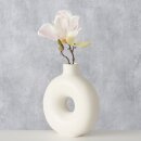 Keramikvase Donut wei&szlig; H 20cm
