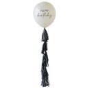 XXL Ballon Happy Birthday mit Tasseln &Oslash; 60cm