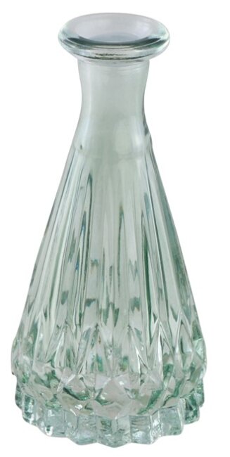 Glasvase mit Relief salbeigr&uuml;n 10,7cm &Oslash; 5cm