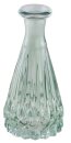 Glasvase mit Relief salbeigr&uuml;n 10,7cm &Oslash; 5cm