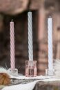 Kerzenhalter ECKIG aus Glas H 4cm