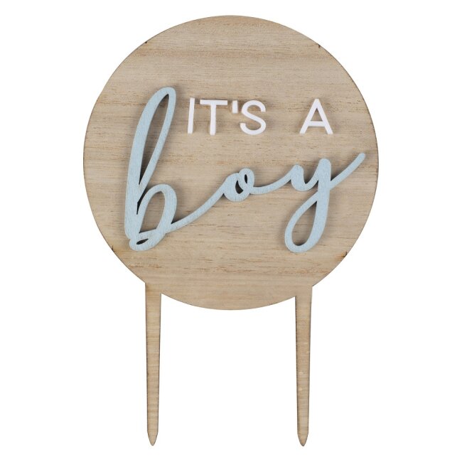 Tortenstecker its a boy Holz