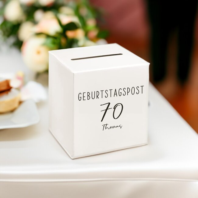 Briefbox Geburtstagspost 70 personalisiert