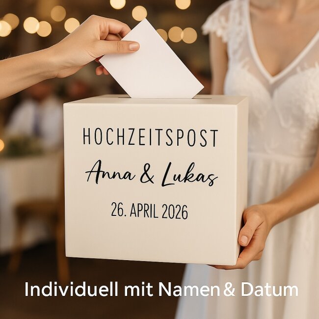 Briefbox Hochzeitspost personalisiert