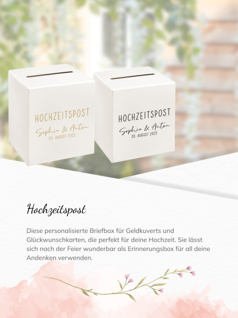 Briefbox Hochzeitspost personalisiert