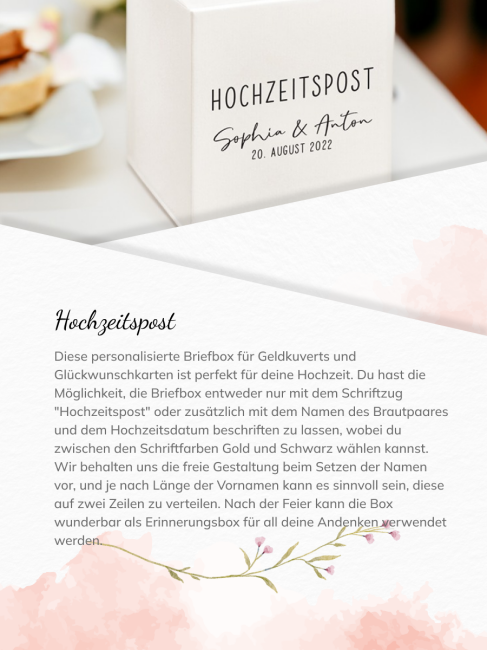 Briefbox Hochzeitspost personalisiert