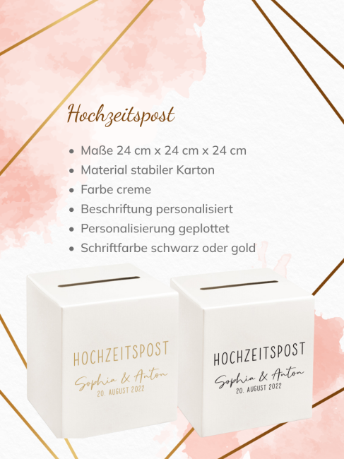 Briefbox Hochzeitspost personalisiert