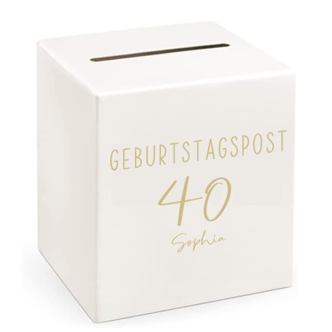 Briefbox Geburtstagspost 40 personalisiert
