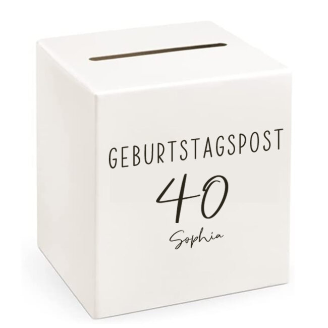 Briefbox Geburtstagspost 40 personalisiert