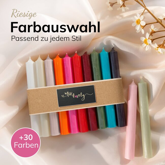 Stabkerzen gelb 10 St&uuml;ck