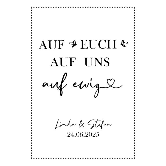 Poster Hochzeit personalisiert &quot;Auf Uns&quot;