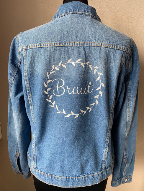 Jeansjacke Braut Gr&ouml;sse L Jeans hellblau