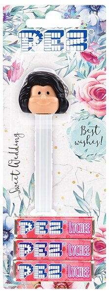 PEZ Spender Braut schwarzhaarig + 3 Pack Bonbons