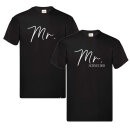Partner T-Shirts Mr. & Mr. mit Namen XXL (XX-Large) L...